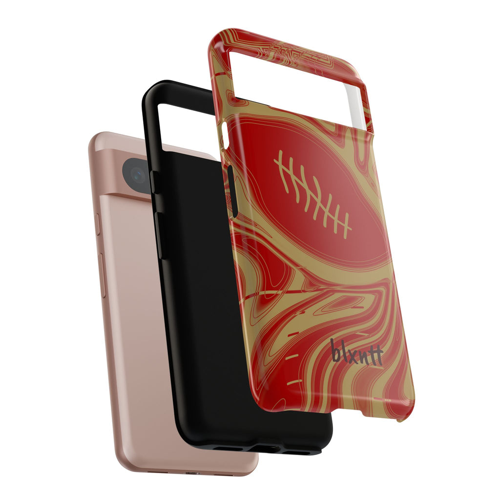 Scarlet & Gold Trippy Football Phone Case