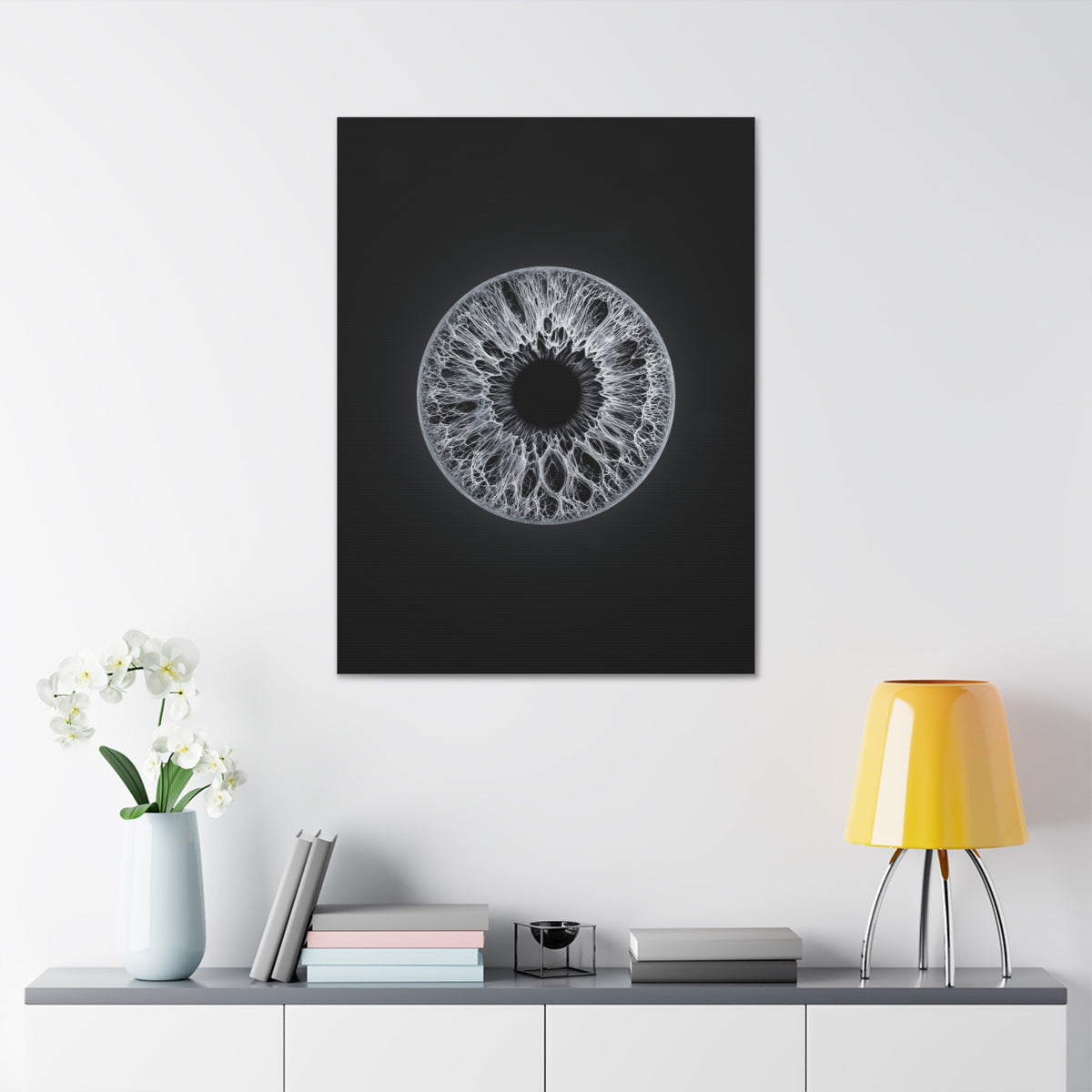 BLXNTT Iris – Lace Web Gray Glossy Canvas
