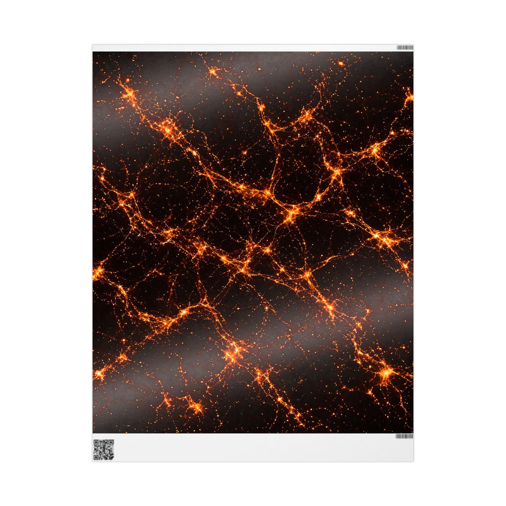 Neon Mycelium - Solar Flare Wrapping Paper