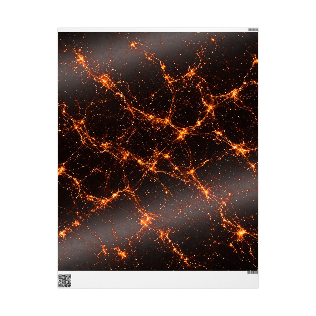 Neon Mycelium - Solar Flare Wrapping Paper