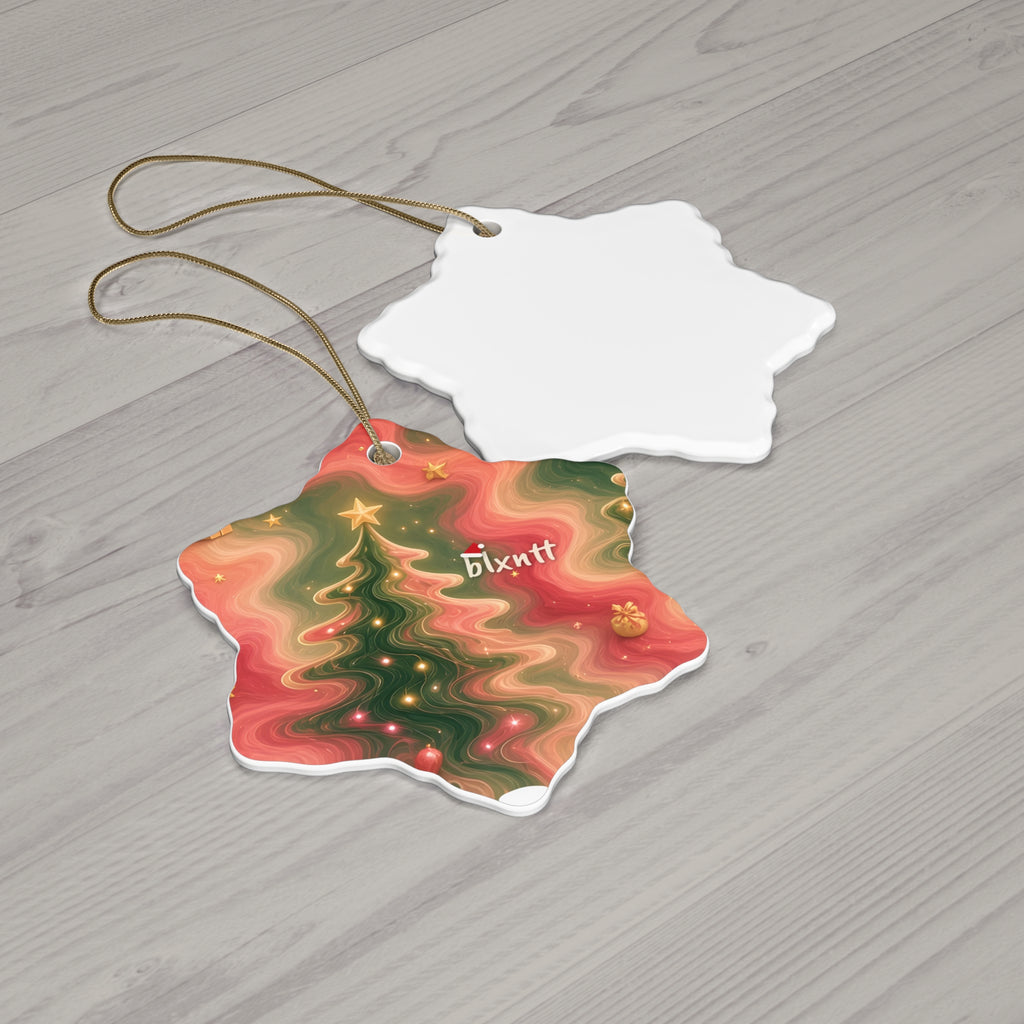 Trees Trippy Christmas Ornament