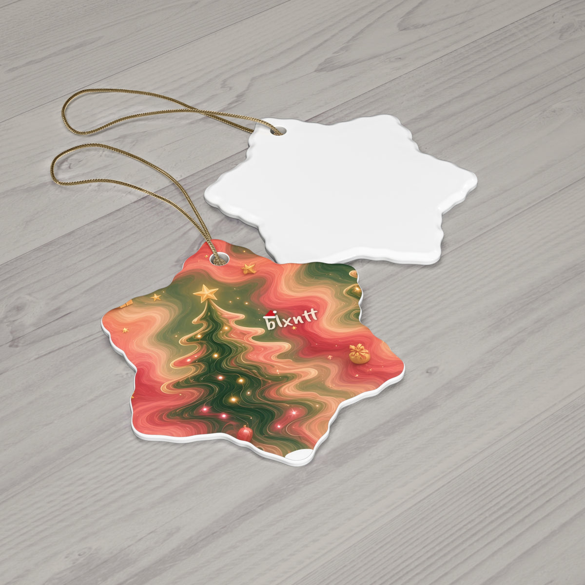 Trees Trippy Christmas Ornament