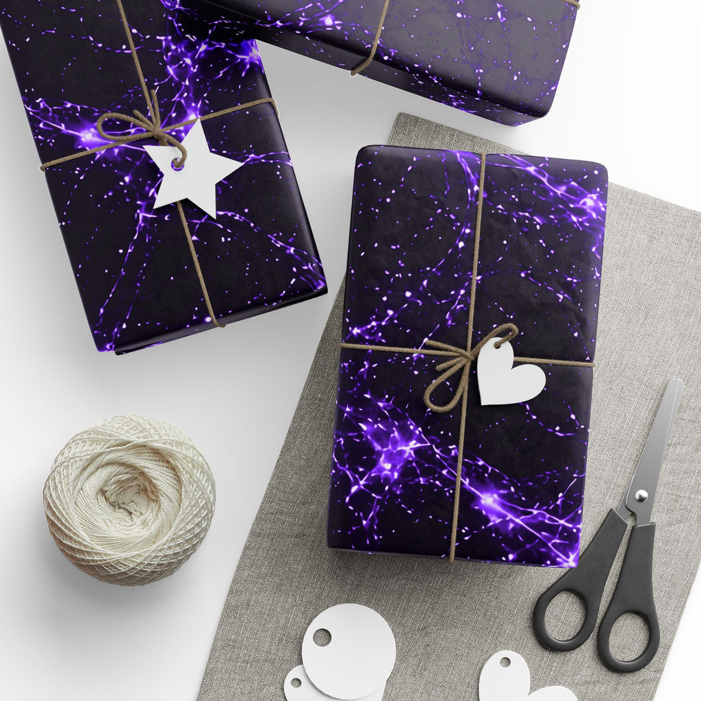 Neon Mycelium - Ultraviolet Wrapping Paper