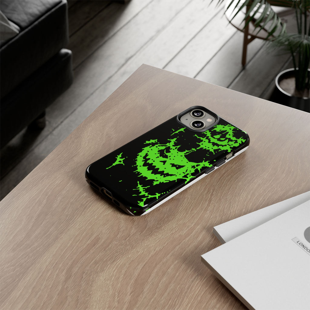 Green Spiderweb Pumpkin Phone Case