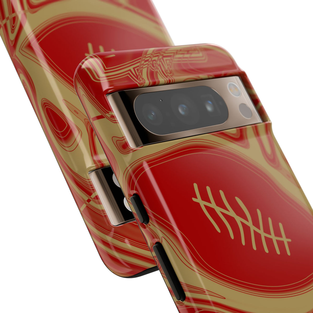 Scarlet & Gold Trippy Football Phone Case