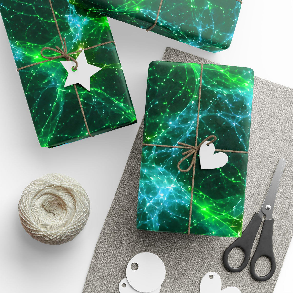 Neon Mycelium - Mermaid Wrapping Paper