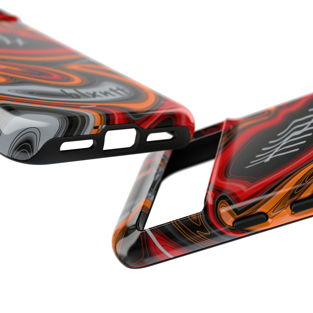 Red, Orange & Pewter Trippy Football Phone Case