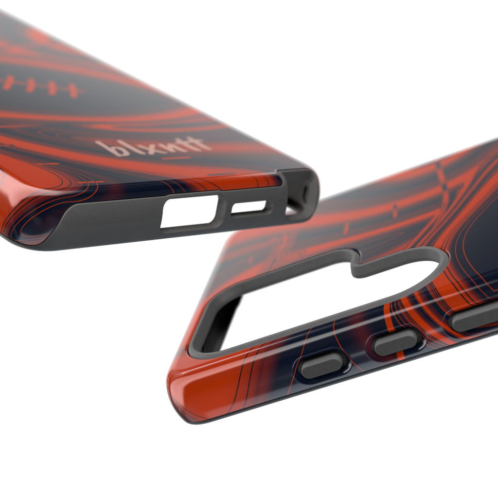 Navy & Orange Trippy Football Phone Case