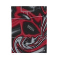 Red, Black & Silver Trippy Football Blanket
