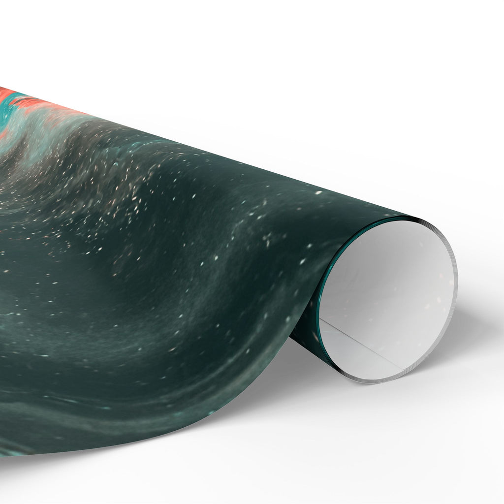 Geode Core - Coral Teal Wrapping Paper