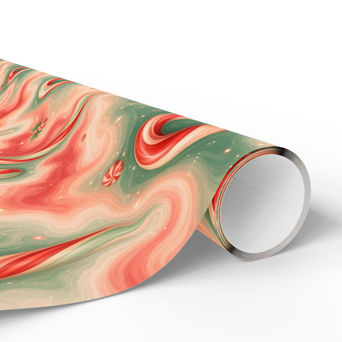 Candy Cane Trippy Christmas Wrapping Paper