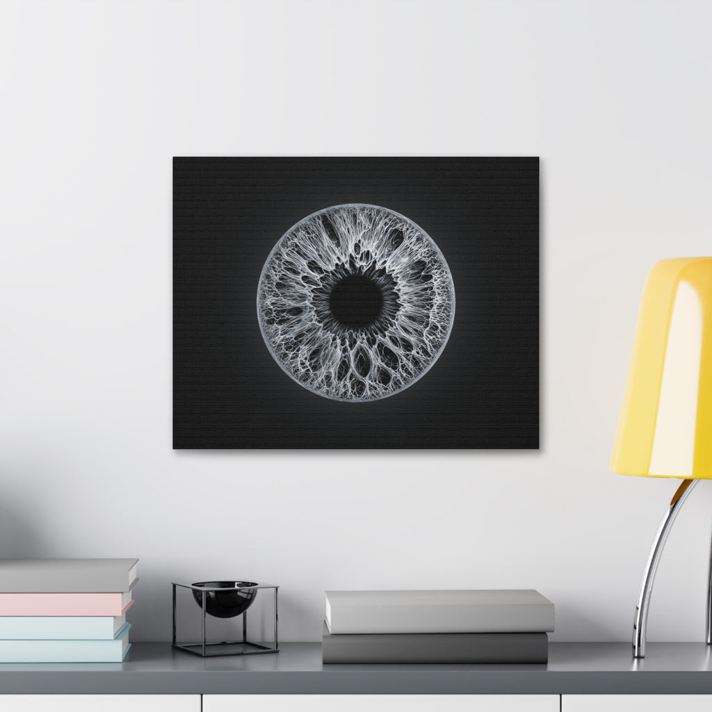 BLXNTT Iris – Lace Web Gray Glossy Canvas