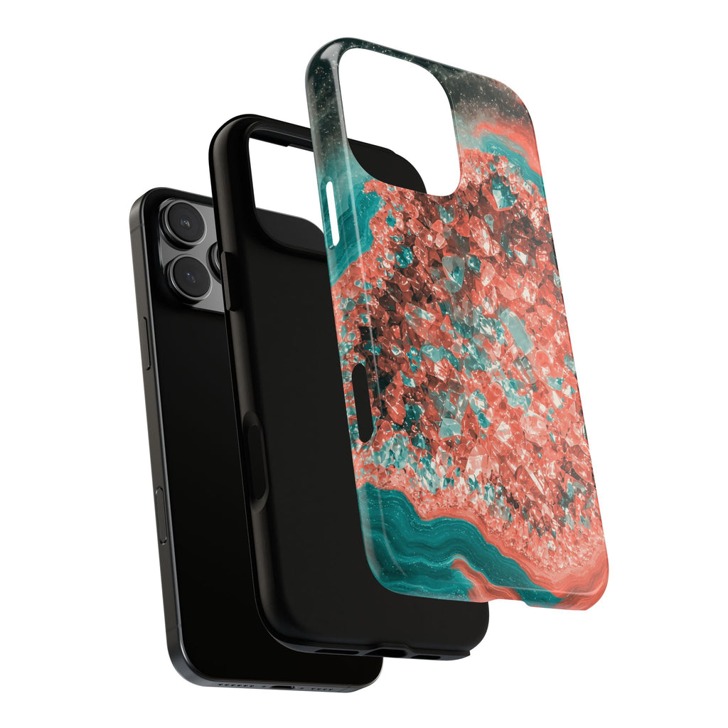 Geode Core - Coral Teal Phone Case