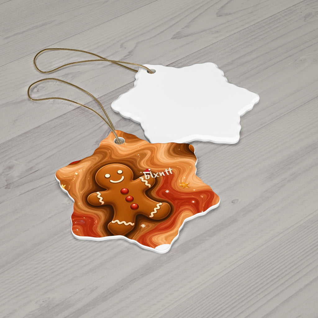 Gingerbread Trippy Christmas Ornament