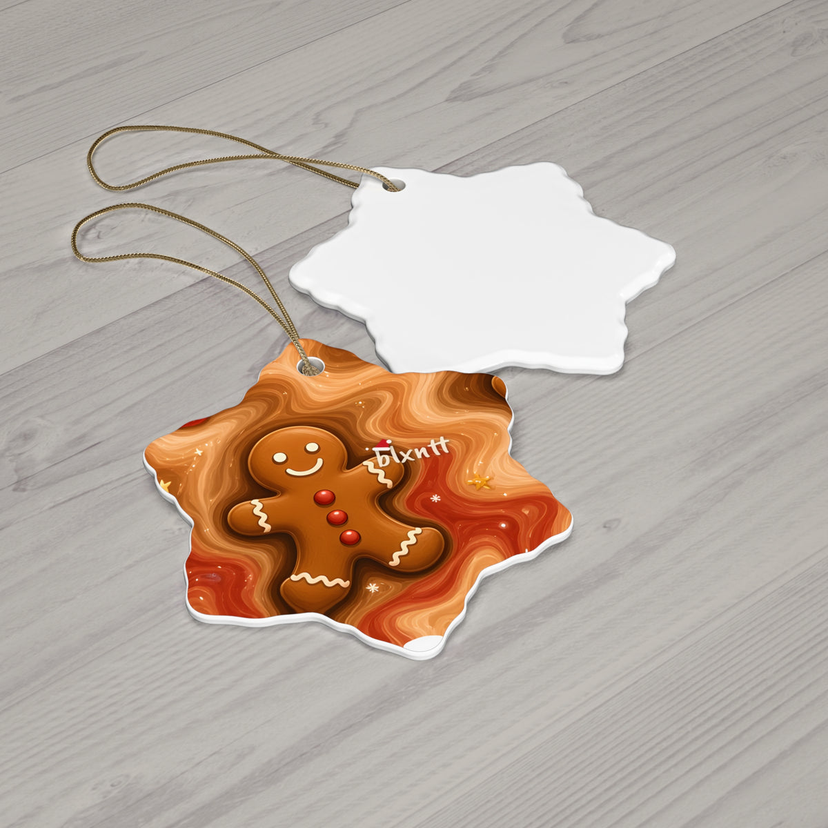 Gingerbread Trippy Christmas Ornament