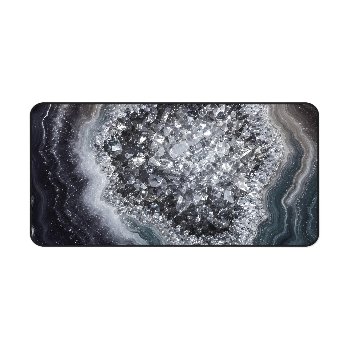 Geode Core - Silver Smoke Desk Mat