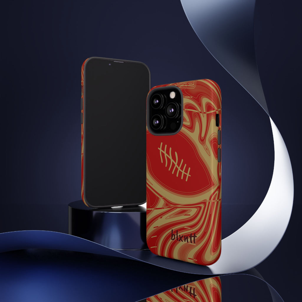 Scarlet & Gold Trippy Football Phone Case