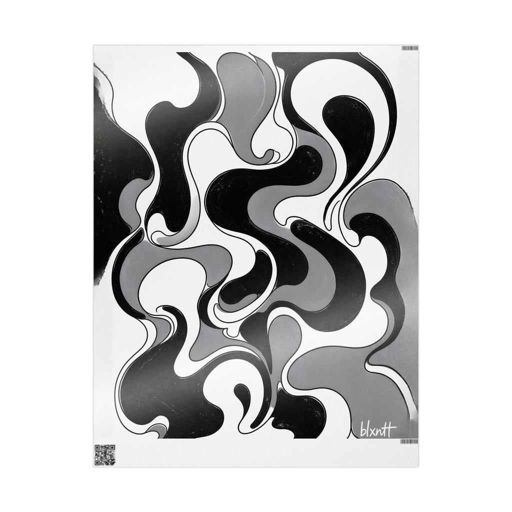 Fillmore Flow - Monochrome Wrapping Paper