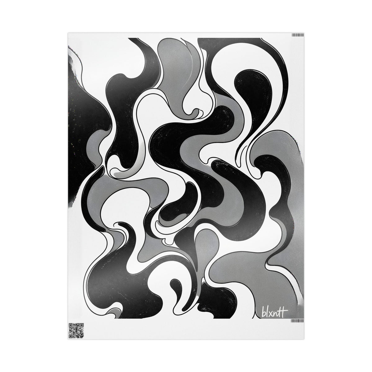 Fillmore Flow - Monochrome Wrapping Paper