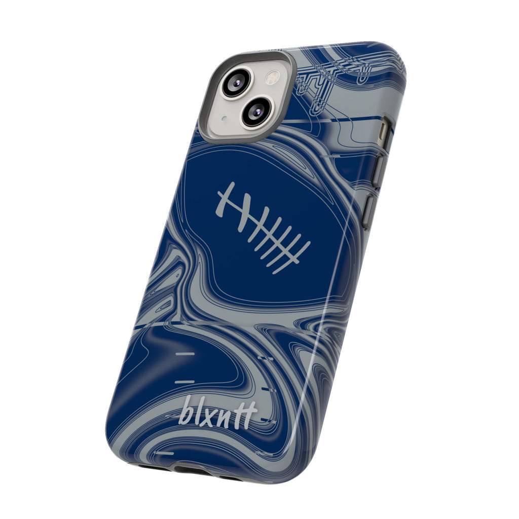 Blue & Gray Trippy Football Phone Case