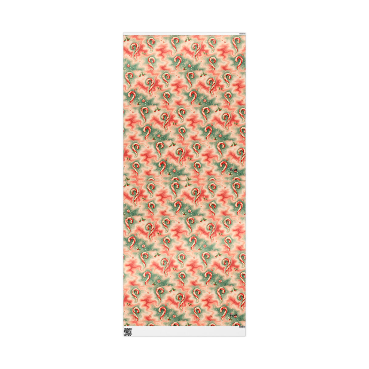 Candy Cane Trippy Christmas Wrapping Paper