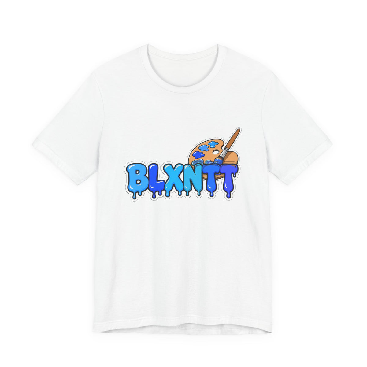 BLXNTT Paint Spill Tee - Blue (White)