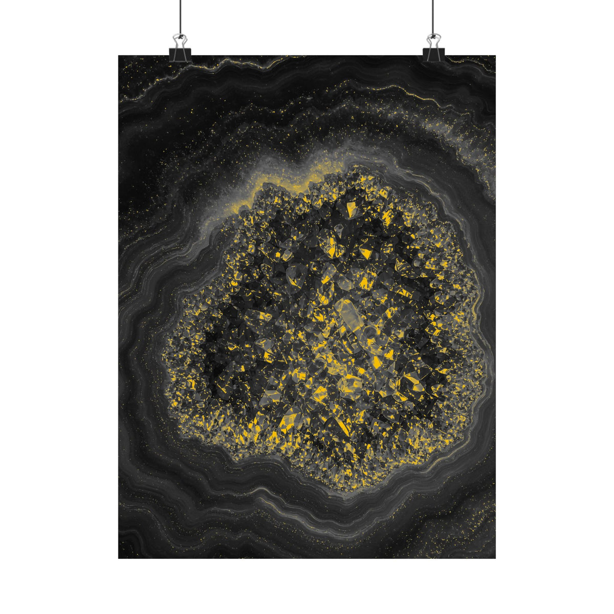 Geode Core - Mono Gold Spark Poster