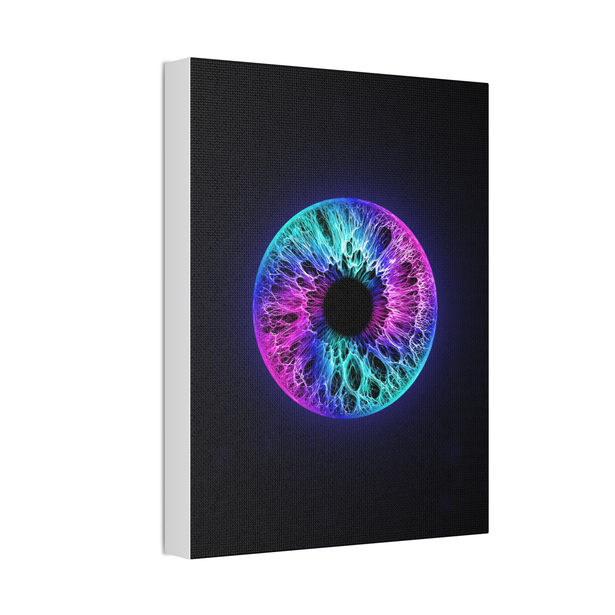 BLXNTT Iris – Lace Web Galaxy Teal Magenta Glossy Canvas