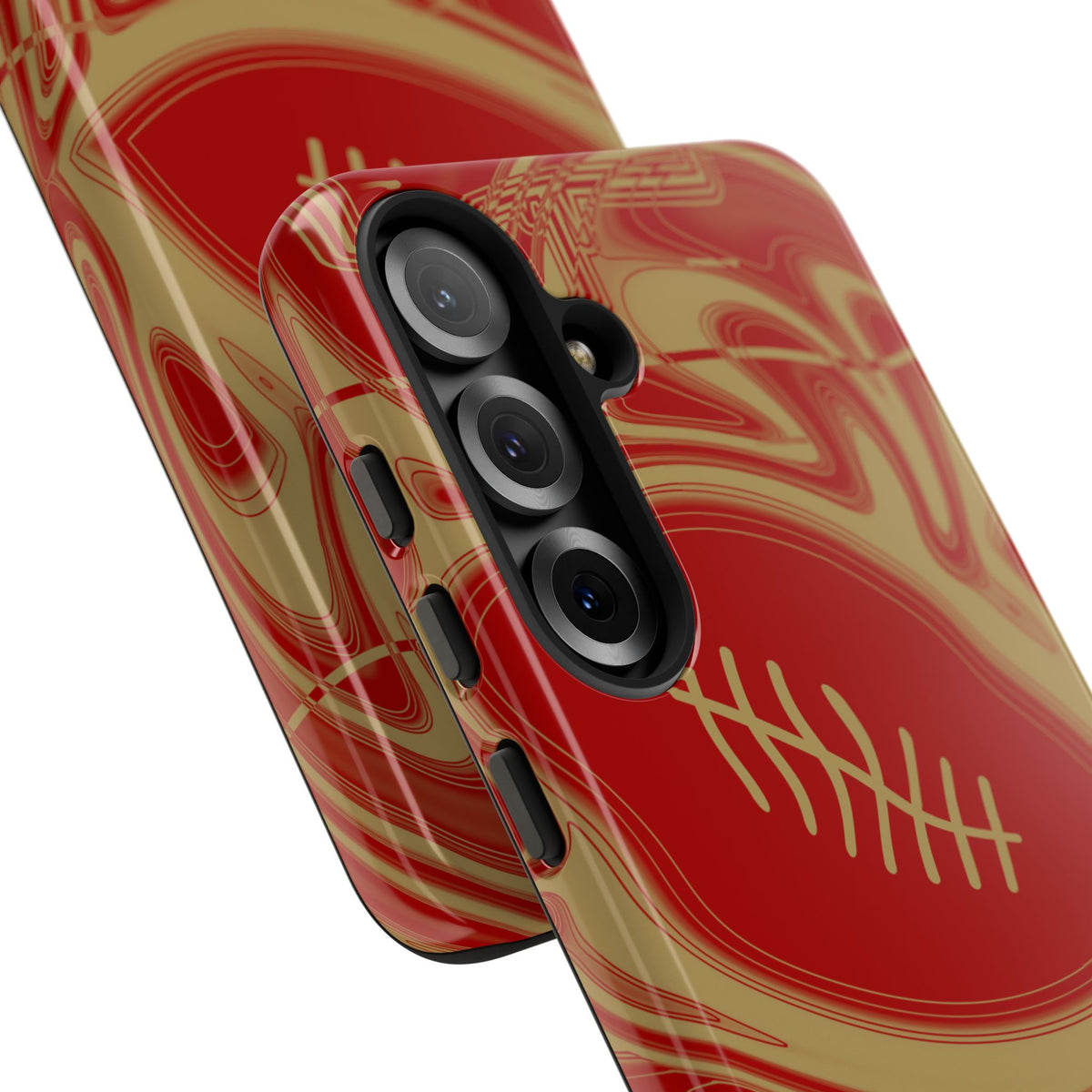 Scarlet & Gold Trippy Football Phone Case