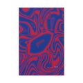Royal Blue & Red Trippy Football Glossy Canvas
