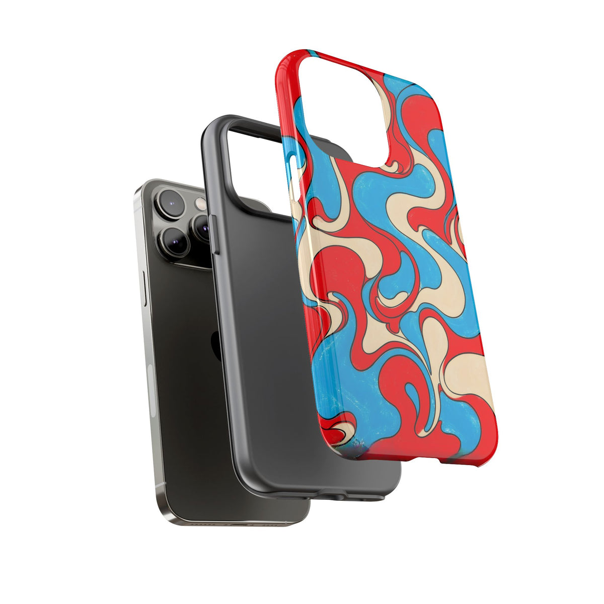 Fillmore Flow - Red, Cyan & Cream Phone Case