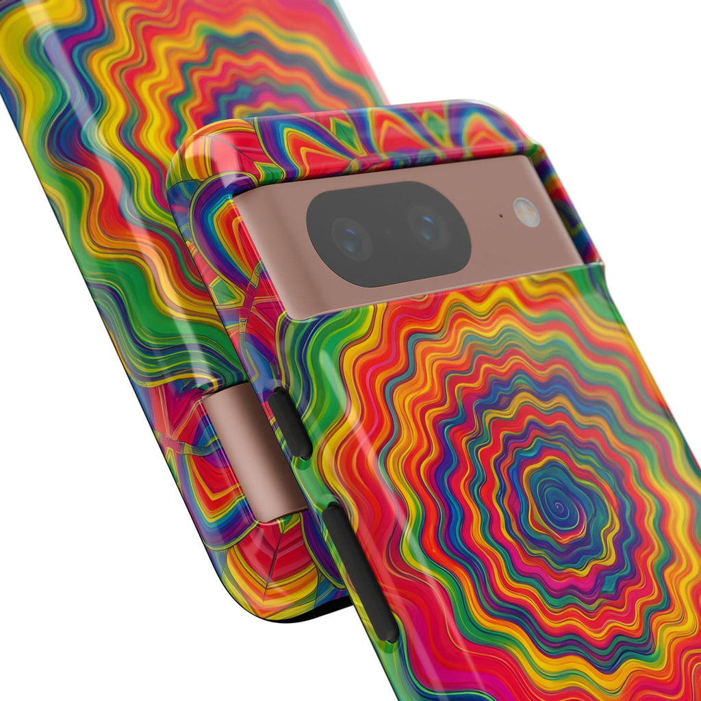 Hypnotic Rainbow Ripple Phone Case