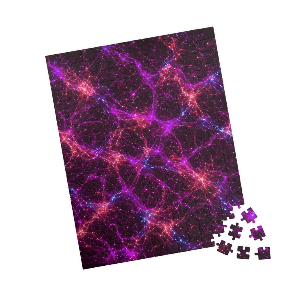 Neon Mycelium - Ember Orchid Jigsaw Puzzle