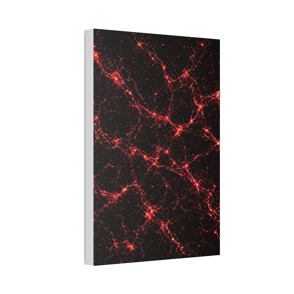 Neon Mycelium - Blood Moon Glossy Canvas