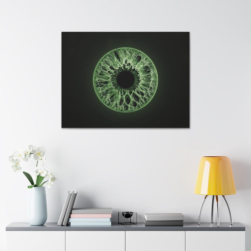 BLXNTT Iris – Lace Web Green Glossy Canvas