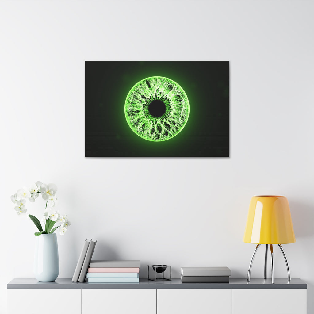 BLXNTT Iris – Lace Web Lime Shock Glossy Canvas