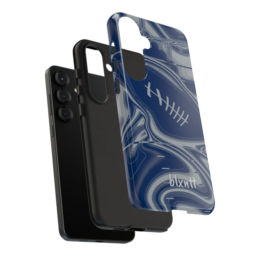Blue & Gray Trippy Football Phone Case