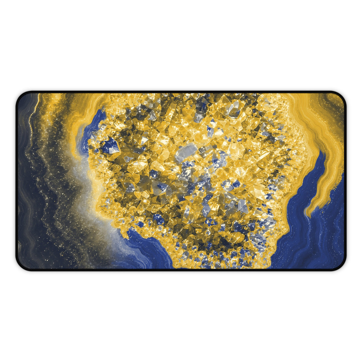 Geode Core - Mustard Navy Desk Mat