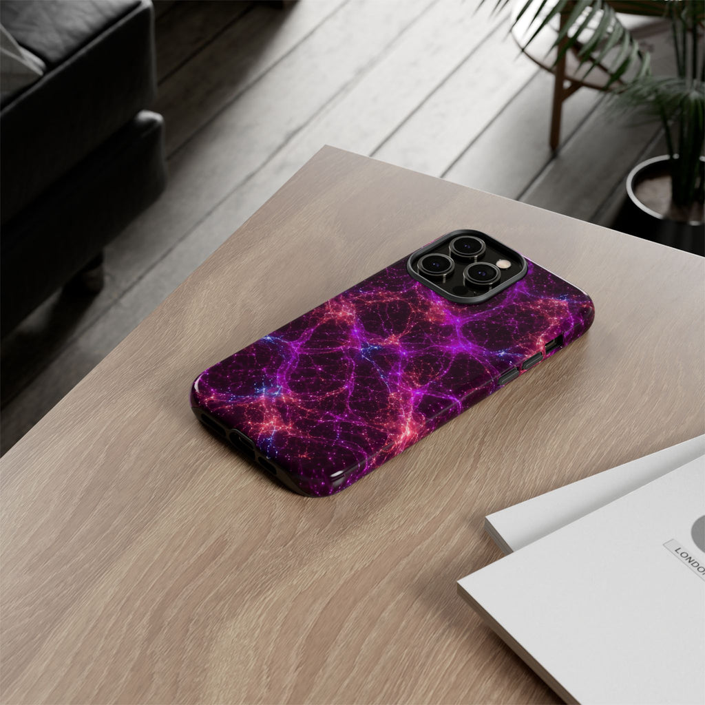 Neon Mycelium - Ember Orchid Phone Case