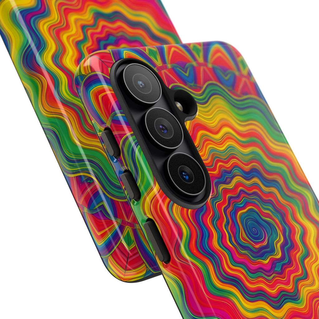 Hypnotic Rainbow Ripple Phone Case