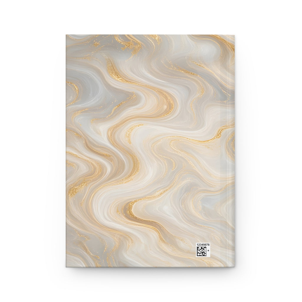 White & Gold Marble Hardcover Journal