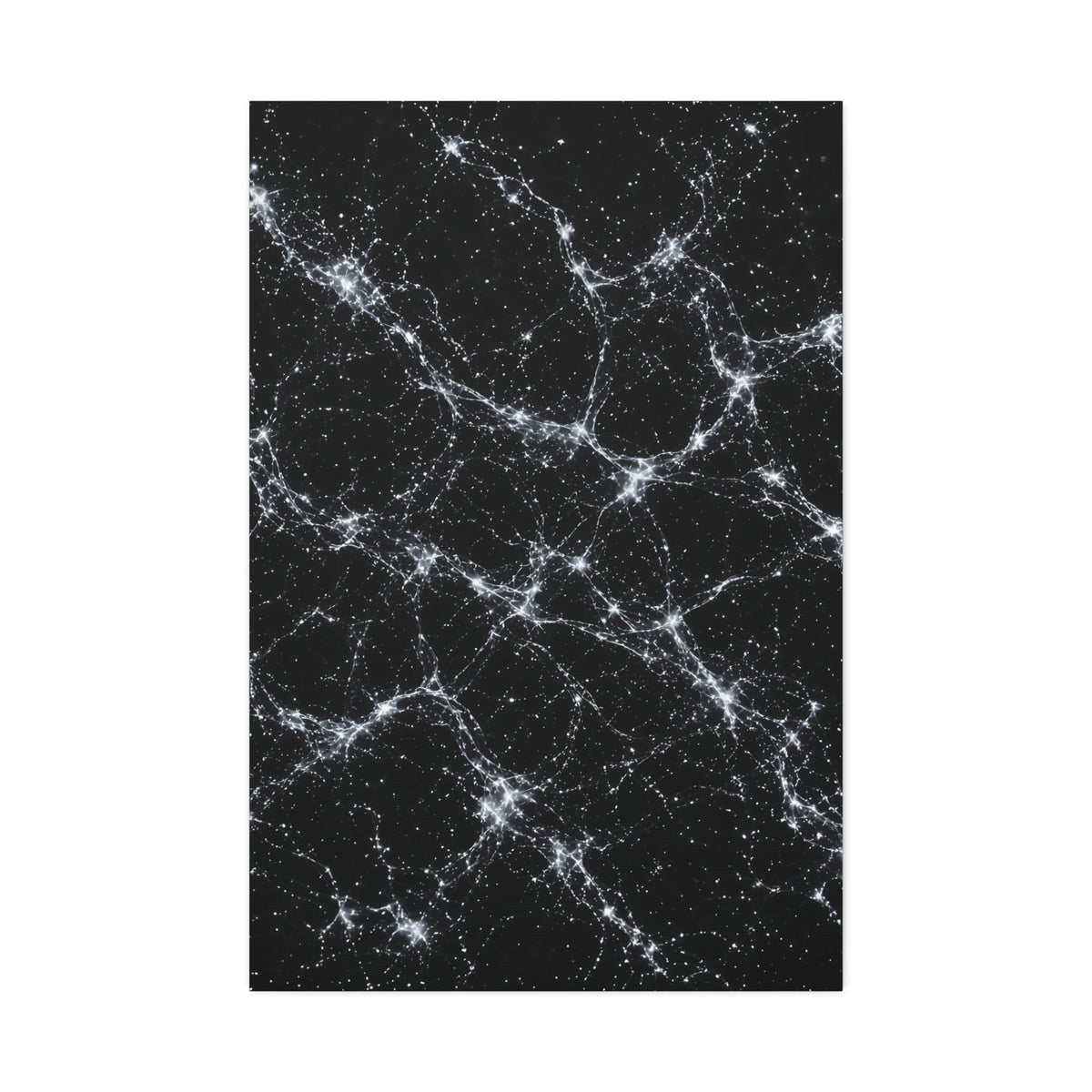 Neon Mycelium - Silver Ghost Glossy Canvas