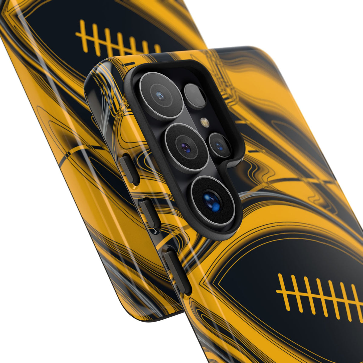 Black & Gold Trippy Football Phone Case