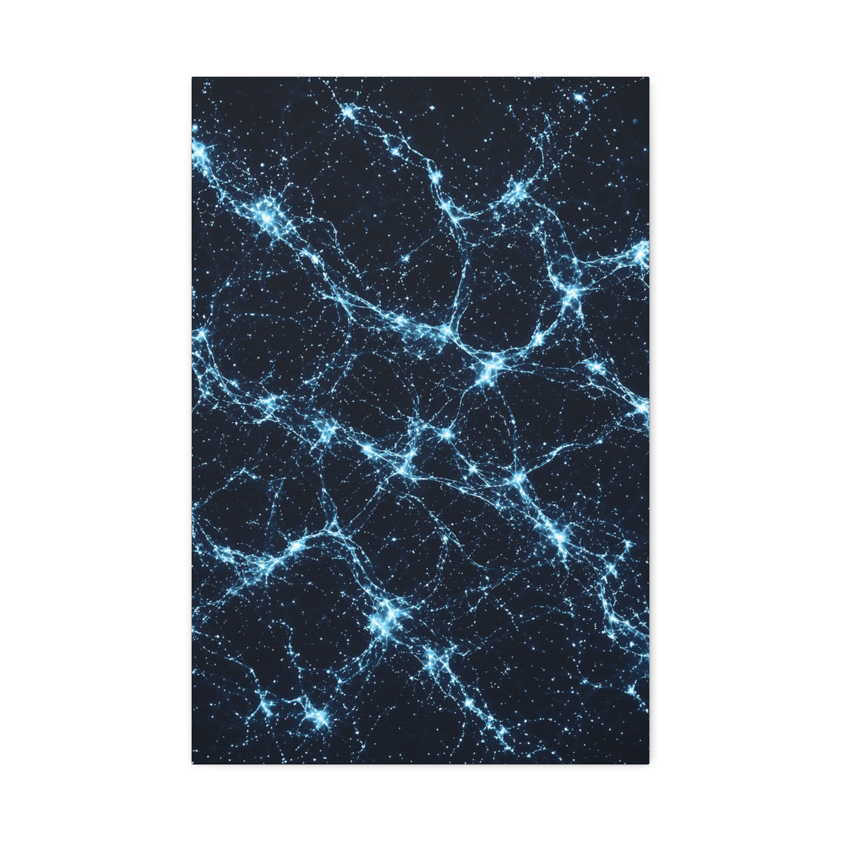 Neon Mycelium - Ice Crystal Glossy Canvas