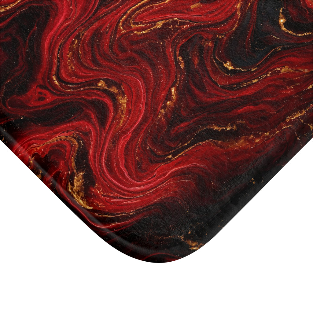 Red & Black Marble Bath Mat