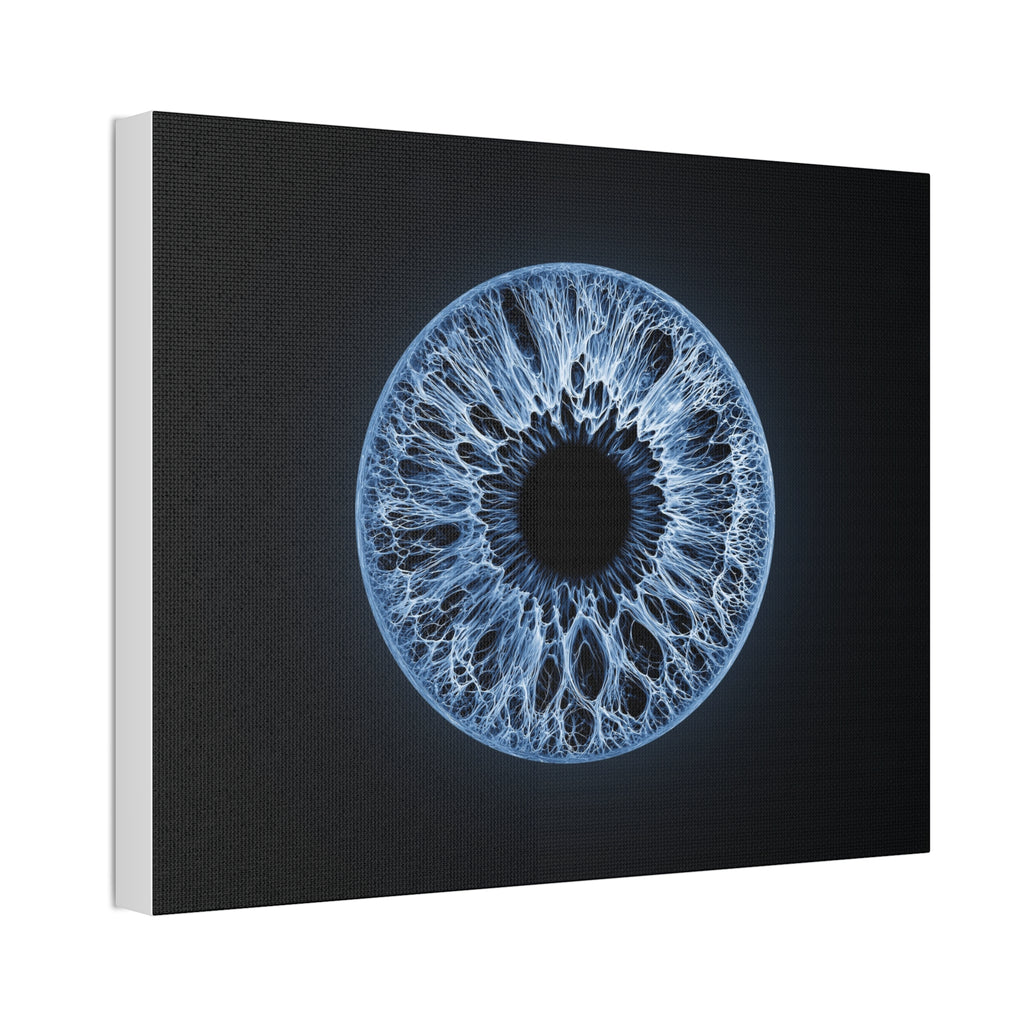 BLXNTT Iris – Lace Web Blue Glossy Canvas