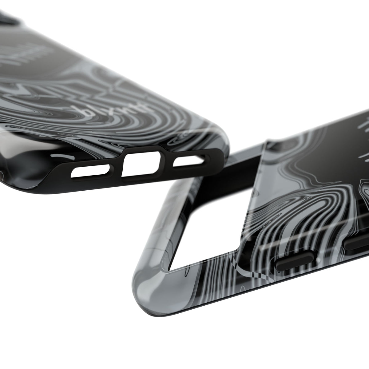 Black & Silver Trippy Football Phone Case