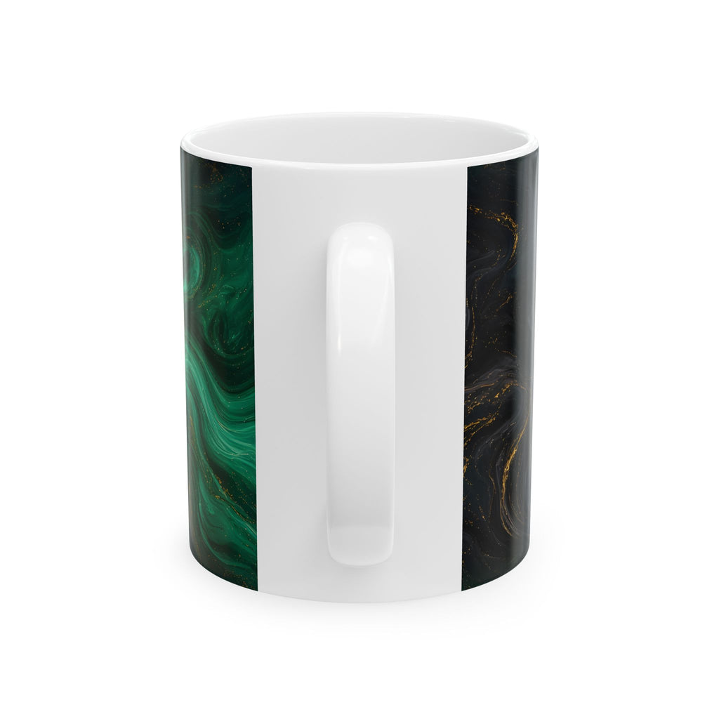 Emerald & Black Marble Mug