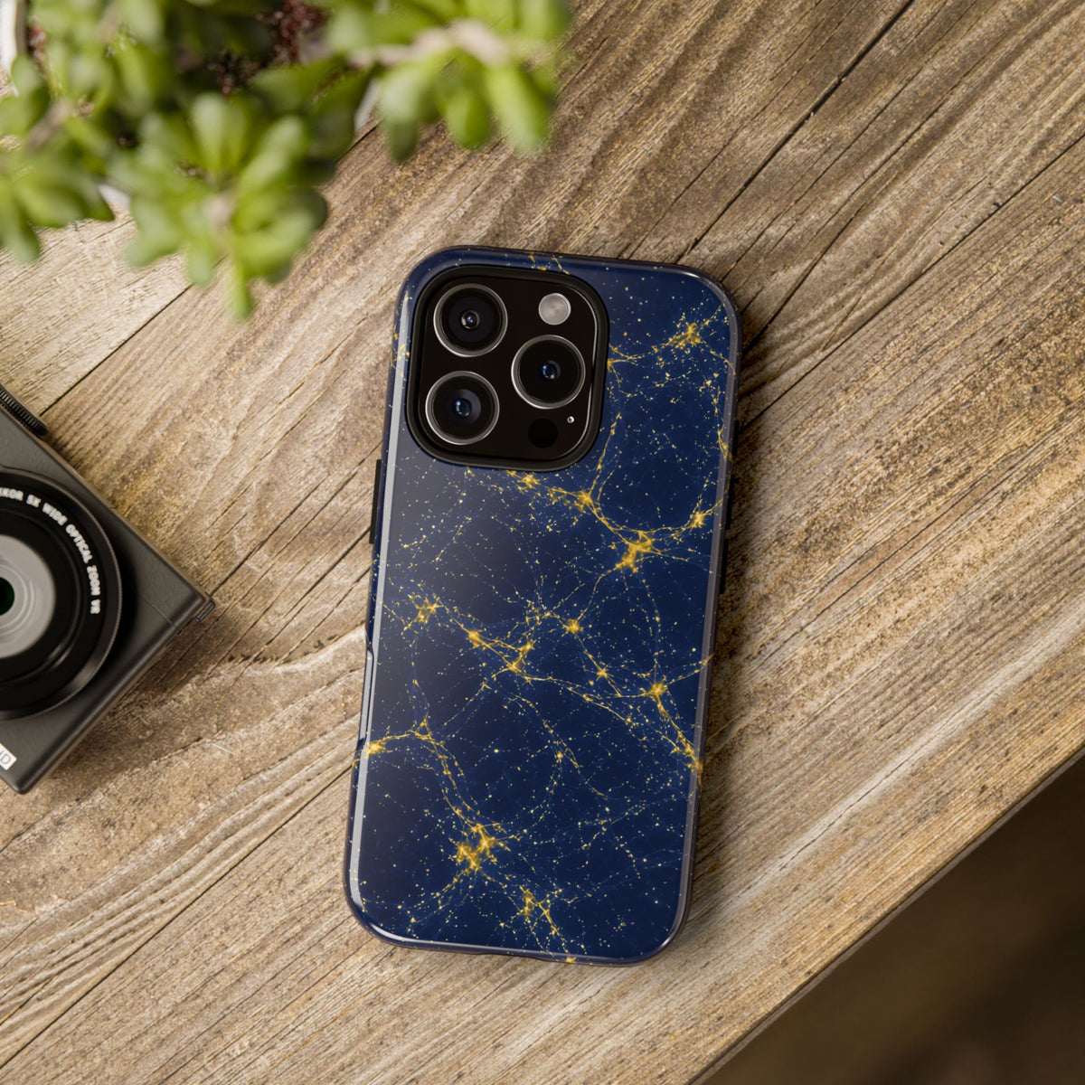 Neon Mycelium - Mustard Navy Phone Case
