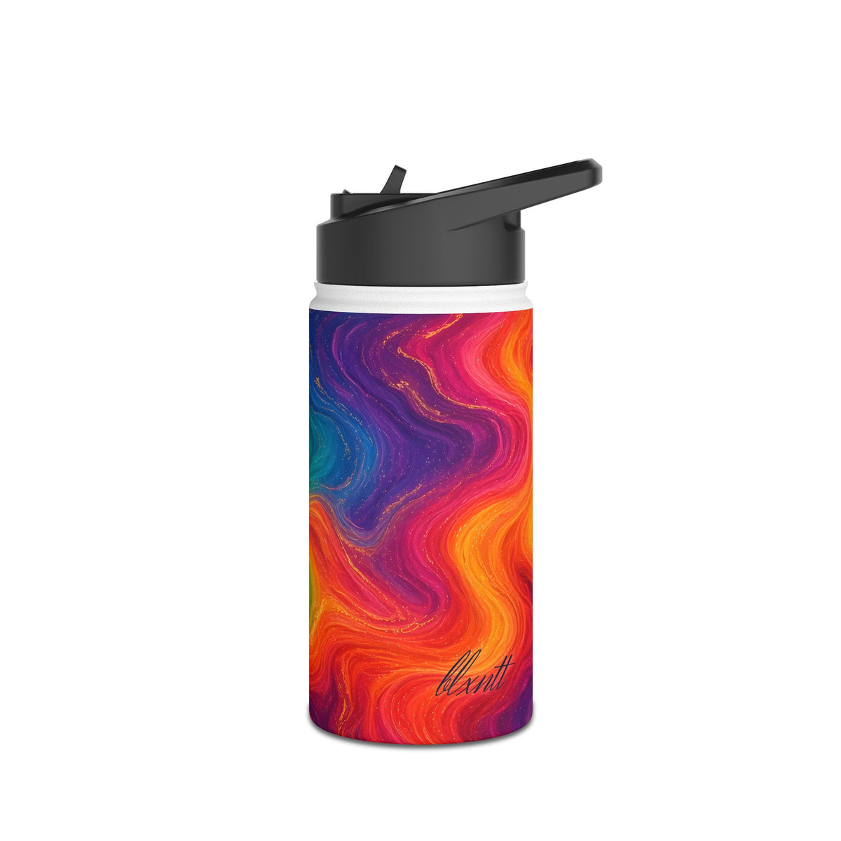 Rainbow Marble Water Bottle